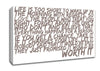 Motivational Quote Life Is Too Short Your Worth It Beige Canvas Wall Art