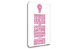 Motivational Quote Freedom Of Thought Pink Canvas Wall Art
