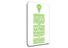 Motivational Quote Freedom Of Thought Lime Green Canvas Wall Art