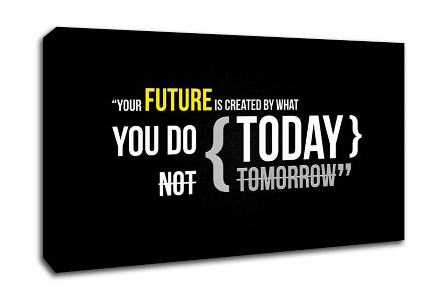 Motivational Quote Your Future Is Created By What You Do Canvas Wall Art