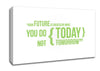 Motivational Quote Your Future Is Created By What You Do Lime Green Canvas Wall Art