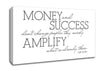 Movie Quote Will Smith Money And Success Grey Canvas Wall Art
