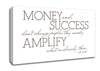 Movie Quote Will Smith Money And Success Beige Canvas Wall Art