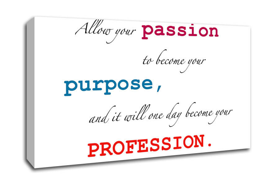 Motivational Quote Gabrielle Bernstein Allow Your Passion Canvas Wall Art