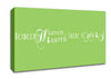 Love Quote Between Heaven And Earth Lime Green Canvas Wall Art