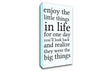 Motivational Quote Enjoy The Little Things In Life Canvas Wall Art