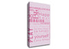 Home Quote Family Rules Be Happy Love Always Pink Canvas Wall Art
