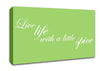 itchen Quote Live Life With A Little Spice Lime Green Canvas Wall Art
