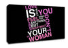 Love Quote Love Is What You Feel Canvas Wall Art