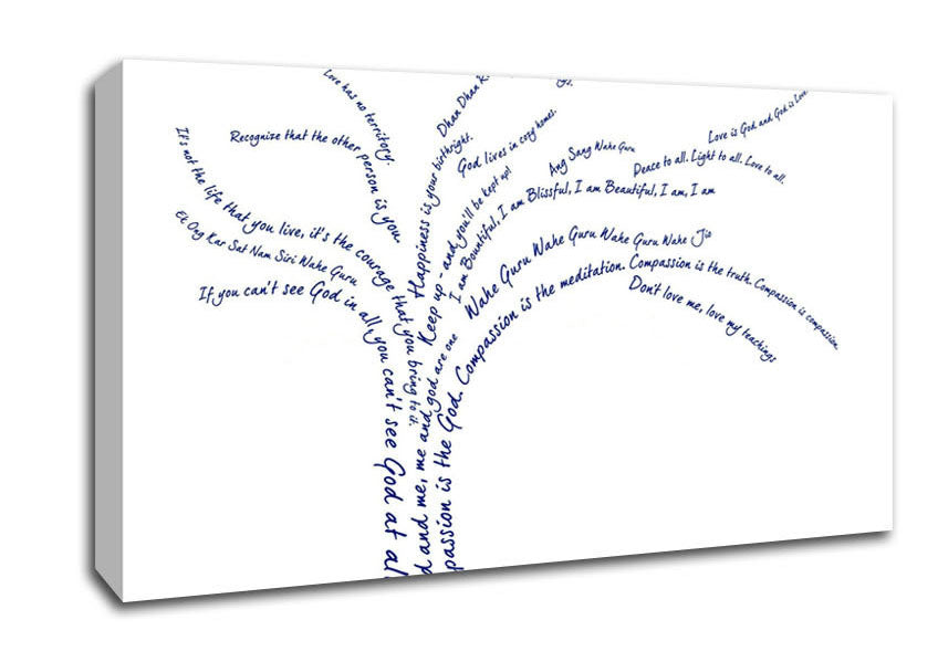 Love Quote The Love Tree Canvas Wall Art