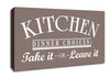 Kitchen Quote Dinner Choices Beige Canvas Wall Art
