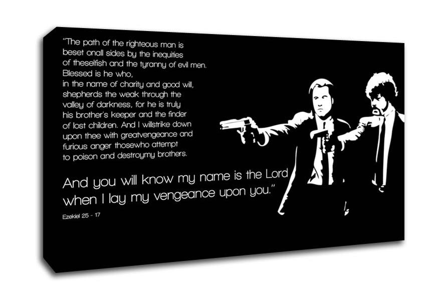 Movie Quote Pulp Fiction The Path Of The Righteous Man Canvas Wall Art