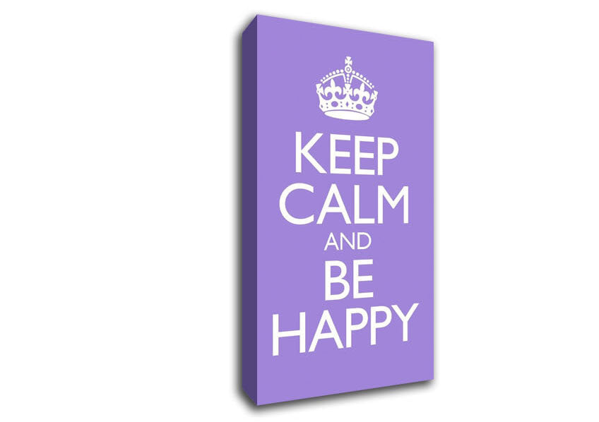 Keep Calm Happy Canvas Wall Art