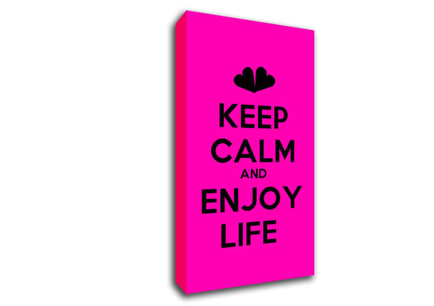 Keep Calm Enjoy Life Canvas Wall Art