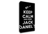 Kitchen Quote Keep Calm Jack Daniels Canvas Wall Art