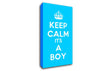 Nursery Quote Keep Calm Its A Boy Canvas Wall Art