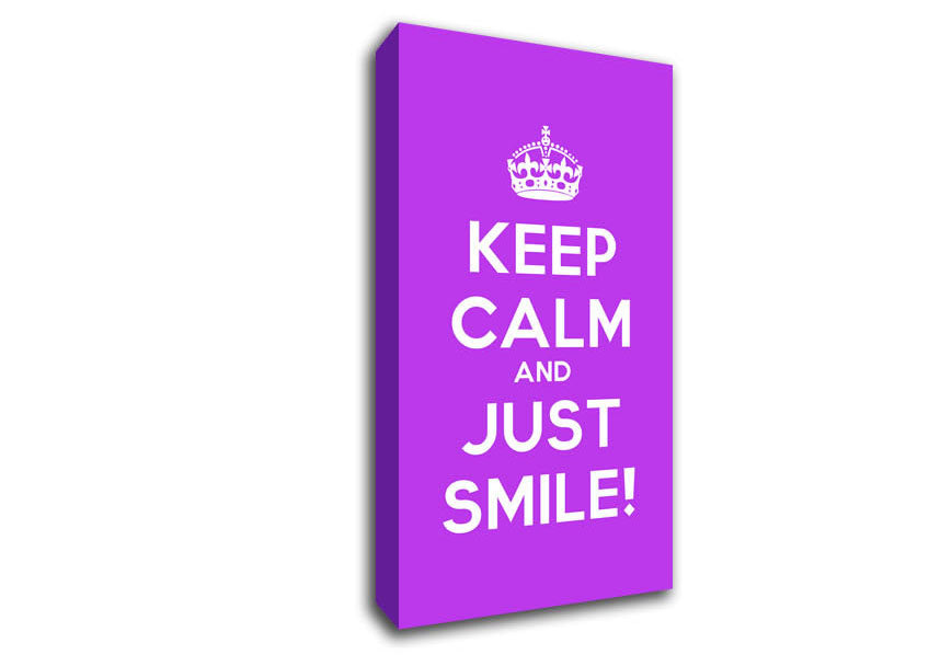 Keep Calm Smile Canvas Wall Art
