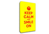 Keep Calm Smile On Yellow Canvas Wall Art