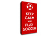 Keep Calm And Play Soccer Canvas Wall Art