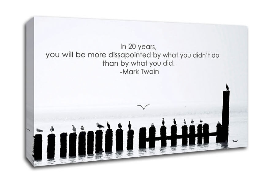 Motivational Quote Mark Twain Dissapointed Canvas Wall Art