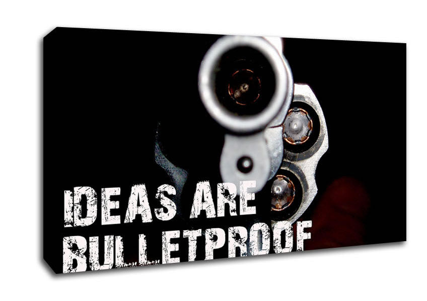 Movie Quote Ideas Are Bulletproof Canvas Wall Art