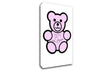 Nursery Quote My First Love Teddybear White Canvas Wall Art
