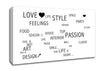 Love Quote Love Life White Canvas Wall Art