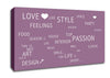 Love Quote Love Life Dusty Pink Canvas Wall Art