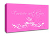 Love Quote Forever With You Vivid Pink Canvas Wall Art