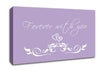 Love Quote Forever With You Lilac Canvas Wall Art