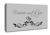 Love Quote Forever With You Grey Canvas Wall Art