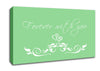 Love Quote Forever With You Green Canvas Wall Art