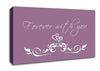 Love Quote Forever With You Dusty Pink Canvas Wall Art