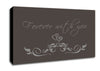 Love Quote Forever With You Chocolate Canvas Wall Art