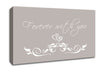 Love Quote Forever With You Beige Canvas Wall Art