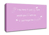 Music Quote If I Lay Here Snow Patrol 2 Pink Canvas Wall Art