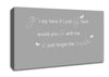 Music Quote If I Lay Here Snow Patrol 2 Grey White Canvas Wall Art