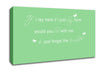 Music Quote If I Lay Here Snow Patrol 2 Green Canvas Wall Art