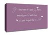 Music Quote If I Lay Here Snow Patrol 2 Dusty Pink Canvas Wall Art
