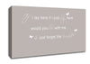 Music Quote If I Lay Here Snow Patrol 2 Beige Canvas Wall Art