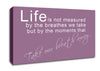 Life Is Not Measured Dusty Pink Canvas Wall Art