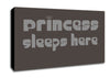 Princess sleeps 2 Chocolate Canvas Wall Art