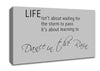 Life Isnt About Waiting 2 Grey Canvas Wall Art