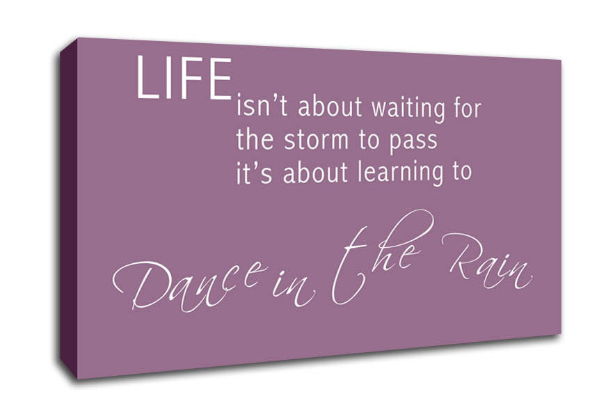 Life Isnt About Waiting 2 Dusty Pink Canvas Wall Art
