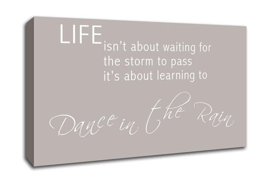 Life Isnt About Waiting 2 Beige Canvas Wall Art
