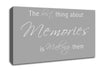 Love Quote The Best Thing About Memories 2 Grey White Canvas Wall Art
