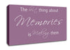 Love Quote The Best Thing About Memories 2 Dusty Pink Canvas Wall Art