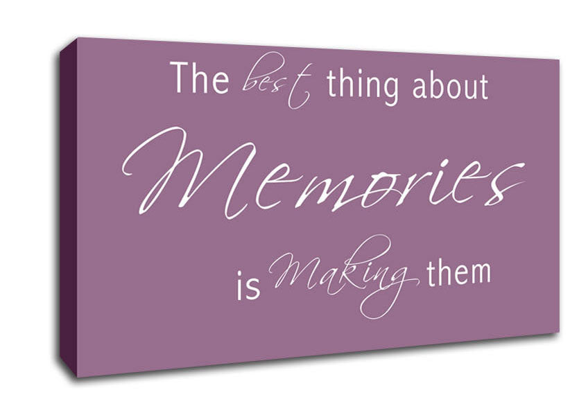 Love Quote The Best Thing About Memories 2 Dusty Pink Canvas Wall Art
