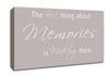 Love Quote The Best Thing About Memories 2 Beige Canvas Wall Art