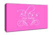 Home Quote Bless This Home Vivid Pink Canvas Wall Art